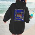 Baseball Mom Traits For Great Mothers Grey And Blue Women Hoodie Back Print