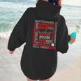Baseball Mom Traits For Great Mothers Grey And Red Women Hoodie Back Print