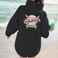 Baseball Mom Vintage Retro Game Day Son Supporter Fan Women Hoodie Back Print