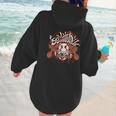 Baseball Mom Vintage Retro Groovy Sport Fan Mother Day Women Hoodie Back Print