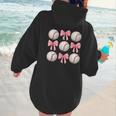 Baseballs And Bows Coquette Baseball Mom Baseball Coach Girl Women Hoodie Back Print Baseballs And Bows Coquette Baseball Mom Baseball Coach Girl Women Hoodie Back Print