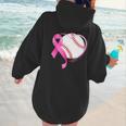 Breast Cancer Awareness Baseball Mom Women Hoodie Back Print Breast Cancer Awareness Baseball Mom Women Hoodie Back Print