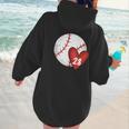 Custom Baseball Mom Number 28 Heart For Mom Mommy Women Hoodie Back Print