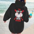 Cute Baseball Mom Out Of Your League Mommy Sports Players Women Hoodie Back Print