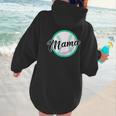 Cute Mama Script Font On Baseball Mom Women Hoodie Back Print