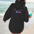 Cute Mother's Day Teeball T-Ball Baseball Mom Women Hoodie Back Print