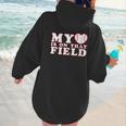 My Heart Is On That Court Baseball Mom Women Hoodie Back Print My Heart Is On That Court Baseball Mom Women Hoodie Back Print