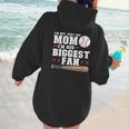 I'm Not Just His Mom I'm His Biggest Fan Baseball Mom Women Hoodie Back Print