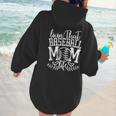 Living That Baseball Mom Life Sporty Humor Women Hoodie Back Print