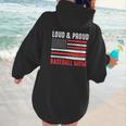 Loud & Proud Baseball Mom Sport Women Hoodie Back Print