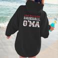 Loud And Proud Baseball G'Ma Baseball Mom Women Hoodie Back Print
