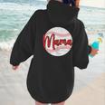 Mama Baseball Mom Women Hoodie Back Print