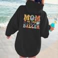 Mom Of The Birthday Baller Groovy Baseball Mom Women Hoodie Back Print Mom Of The Birthday Baller Groovy Baseball Mom Women Hoodie Back Print