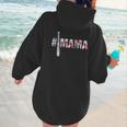 Number One Baseball Mom For Mothers Day Baseball Mama Women Hoodie Back Print