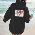 Peace Love Baseball Mom Mommy Women Hoodie Back Print