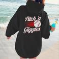 Pitch 'n Giggles Baseball Player Women Baseball Mom Women Hoodie Back Print Pitch 'n Giggles Baseball Player Women Baseball Mom Women Hoodie Back Print