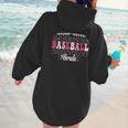 Retro Groovy Baseball Bruh Proud Baseball Mom Women Hoodie Back Print