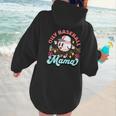 Retro Oily Baseball Mom Meme For Essential Oils Game Day Women Hoodie Back Print