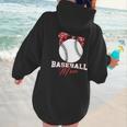 Softball Baseball Mom Floral Tee Mother's Day Women Hoodie Back Print Softball Baseball Mom Floral Tee Mother's Day Women Hoodie Back Print