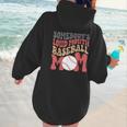 Somebody's Loudmouth Baseball Mom Baseball Women Hoodie Back Print