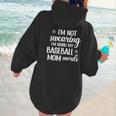 Using Baseball Mom Words Swearing Baseball Mom Sweary Women Hoodie Back Print