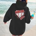 Warriors Home Plate Baseball Sports Baseball Mom Women Hoodie Back Print