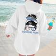 Argentina Baseball Mom Messy Bun Women Hoodie Back Print Argentina Baseball Mom Messy Bun Women Hoodie Back Print