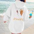 Ball Mom Heart Basketball Baseball Mom Premium Women Hoodie Back Print