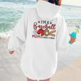 Ball Mom I'm A Baseball Mom Baseball Mom Women Hoodie Back Print