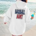Baseball Mama Dalmatian Spots Baseball Mom Women Hoodie Back Print