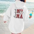 Baseball Mama Baseball Mom Game Day Senior Night Women Hoodie Back Print