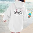 Baseball Mama Scribble Heart Baseball Mom Sports Team Tball Women Hoodie Back Print