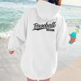 Baseball Mom 1970s Retro Cursive Font Women Hoodie Back Print Baseball Mom 1970s Retro Cursive Font Women Hoodie Back Print