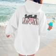 Baseball Mom Coquette Women Girls Baseball Mama Women Hoodie Back Print