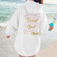 Baseball Mom Crazy Proud Always Loud Mother's Day Premium Women Hoodie Back Print