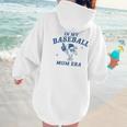 In My Baseball Mom Era Retro Game Day Mama Groovy Season Raglan Baseball Tee Women Hoodie Back Print