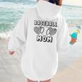 Baseball Mom Leopard Heart Game Day Women Hoodie Back Print Baseball Mom Leopard Heart Game Day Women Hoodie Back Print