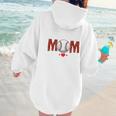 Baseball Mom Leopard Sports Players Mother's Day Women Hoodie Back Print