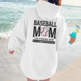 Baseball Mom Not Like a Normal Mom Baseball Mama Women Hoodie Back Print