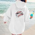 Baseball Mom Pitches Be Crazy Lips Premium Women Hoodie Back Print Baseball Mom Pitches Be Crazy Lips Premium Women Hoodie Back Print