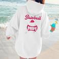 Baseball Mom Raglan Baseball Tee Women Hoodie Back Print