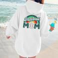 Baseball Mom Rainbow Game Day Women Hoodie Back Print Baseball Mom Rainbow Game Day Women Hoodie Back Print