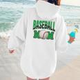 Baseball Mom Sports Green Women Hoodie Back Print Baseball Mom Sports Green Women Hoodie Back Print