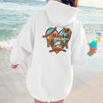Baseball Mom Valentine Leopard Heart Softball Mother's Day Women Hoodie Back Print