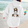 Baseball Mom Women Messy Bun Leopard Mother's Day Women Hoodie Back Print Baseball Mom Women Messy Bun Leopard Mother's Day Women Hoodie Back Print