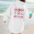 Baseball Nana Era Bows Baseball Mom Women Women Hoodie Back Print Baseball Nana Era Bows Baseball Mom Women Women Hoodie Back Print