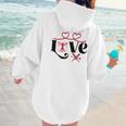 Baseball Softball Baseball Mom LOVE Baseball Premium Tri-Blend Women Hoodie Back Print