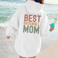 Best Baseball Mom Sports Cute Moms Day Premium Women Hoodie Back Print