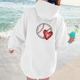 Bleached Custom Baseball Mom Number 7 Heart For Mom Women Hoodie Back Print Bleached Custom Baseball Mom Number 7 Heart For Mom Women Hoodie Back Print
