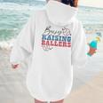 Busy Raising Ballers Retro Groovy Baseball Mom Outfit Women Hoodie Back Print Busy Raising Ballers Retro Groovy Baseball Mom Outfit Women Hoodie Back Print